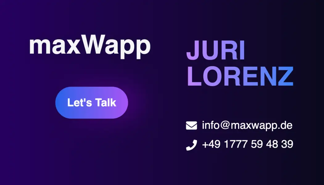 maxWapp Visitenkarte | Juri Lorenz – Corporate Design von maxWapp