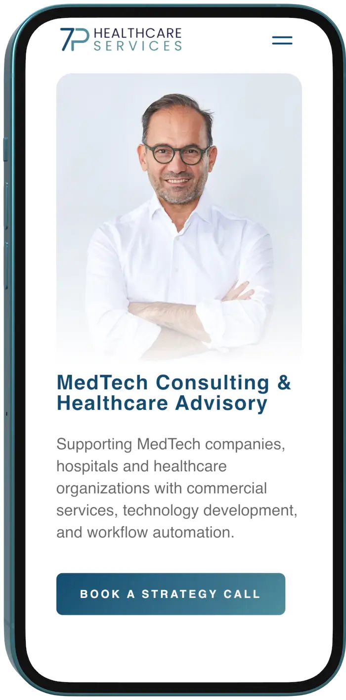 Project Website & SEO für MedTech-Consulting
