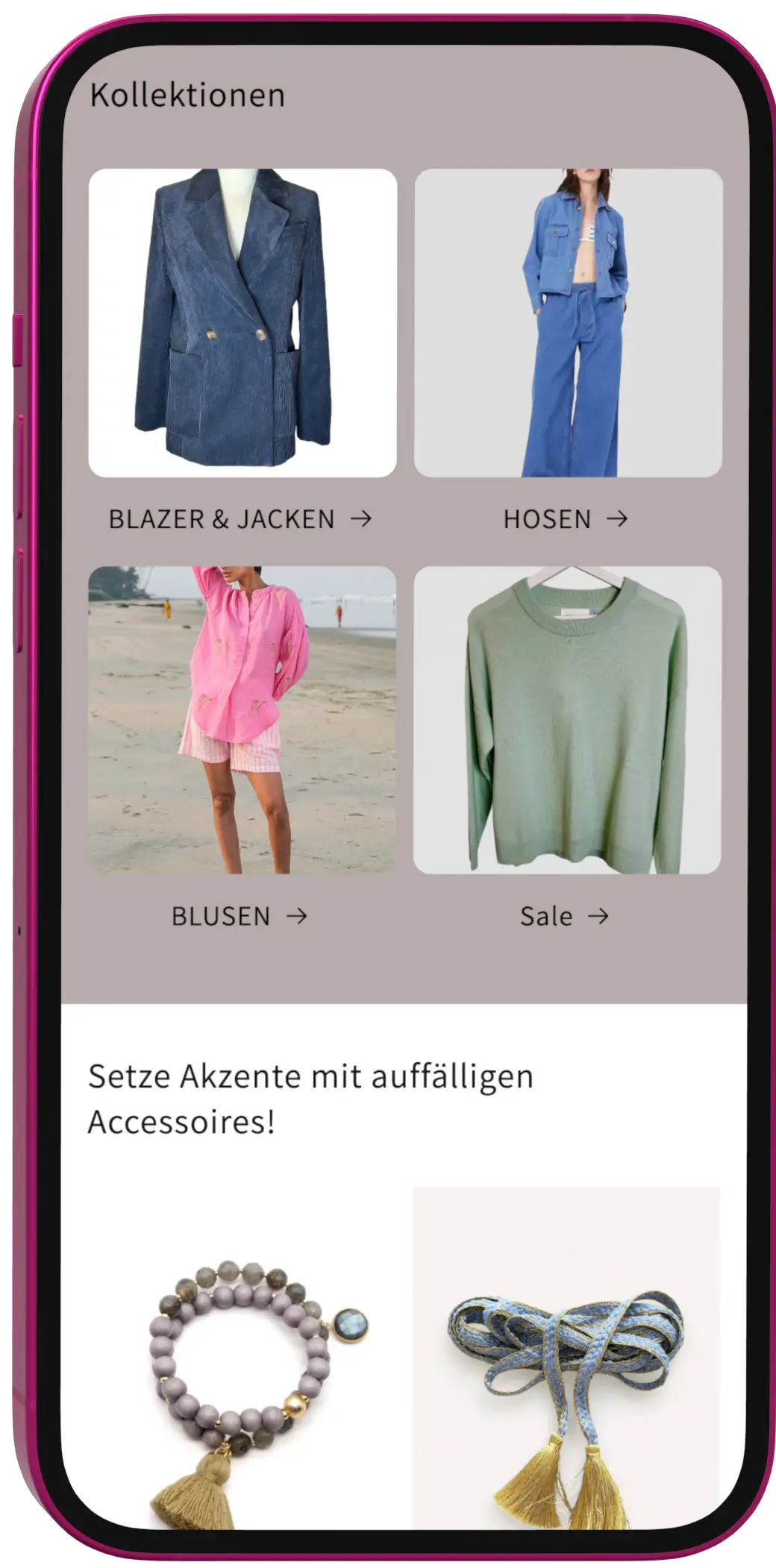 Shopify Screenshot Kollektion