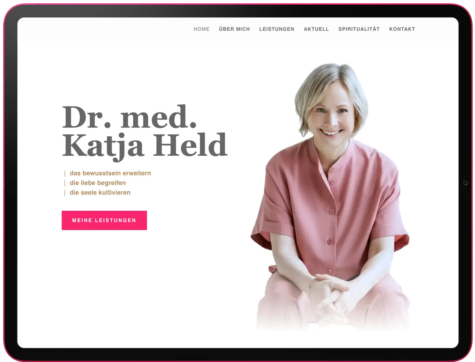 Website Desktop Startseite