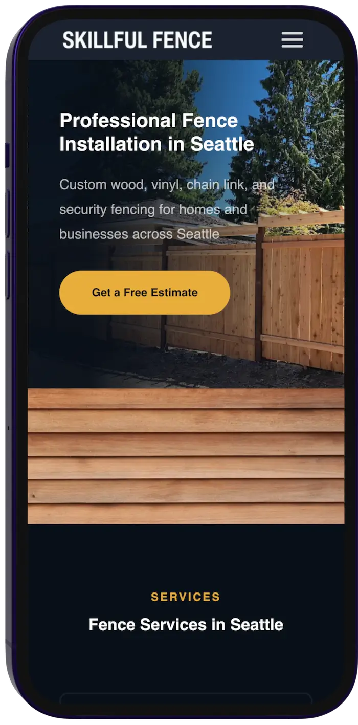 Project Website für Zaunbau-Unternehmen